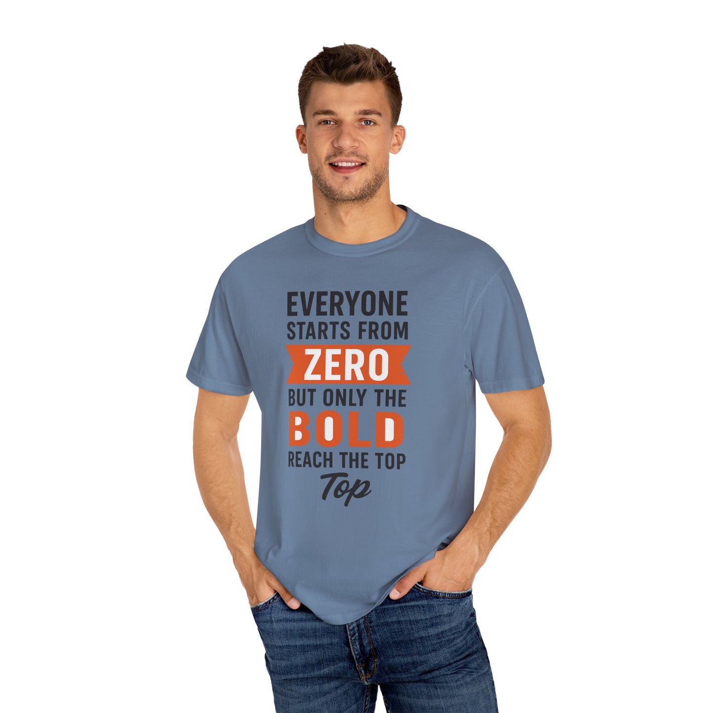Motivational Gym T-Shirt – Everyone Starts From Zero | Bold Fitness Tee