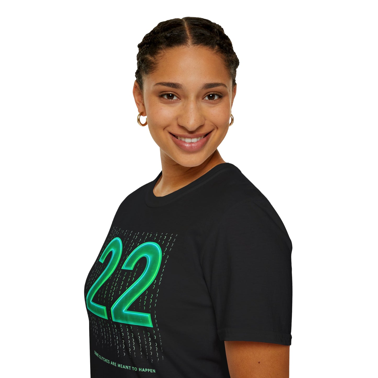 22:22 Matrix Code Synchronized Heartbeat T-Shirt - Mystical Twin Souls Cosmic Connection Unisex Premium Tee - Interdimensional Travelers Gift