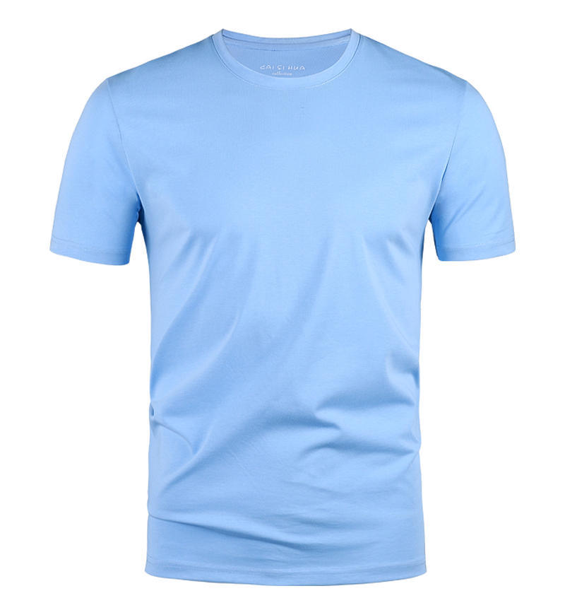 Light blue t-shirt on a white background