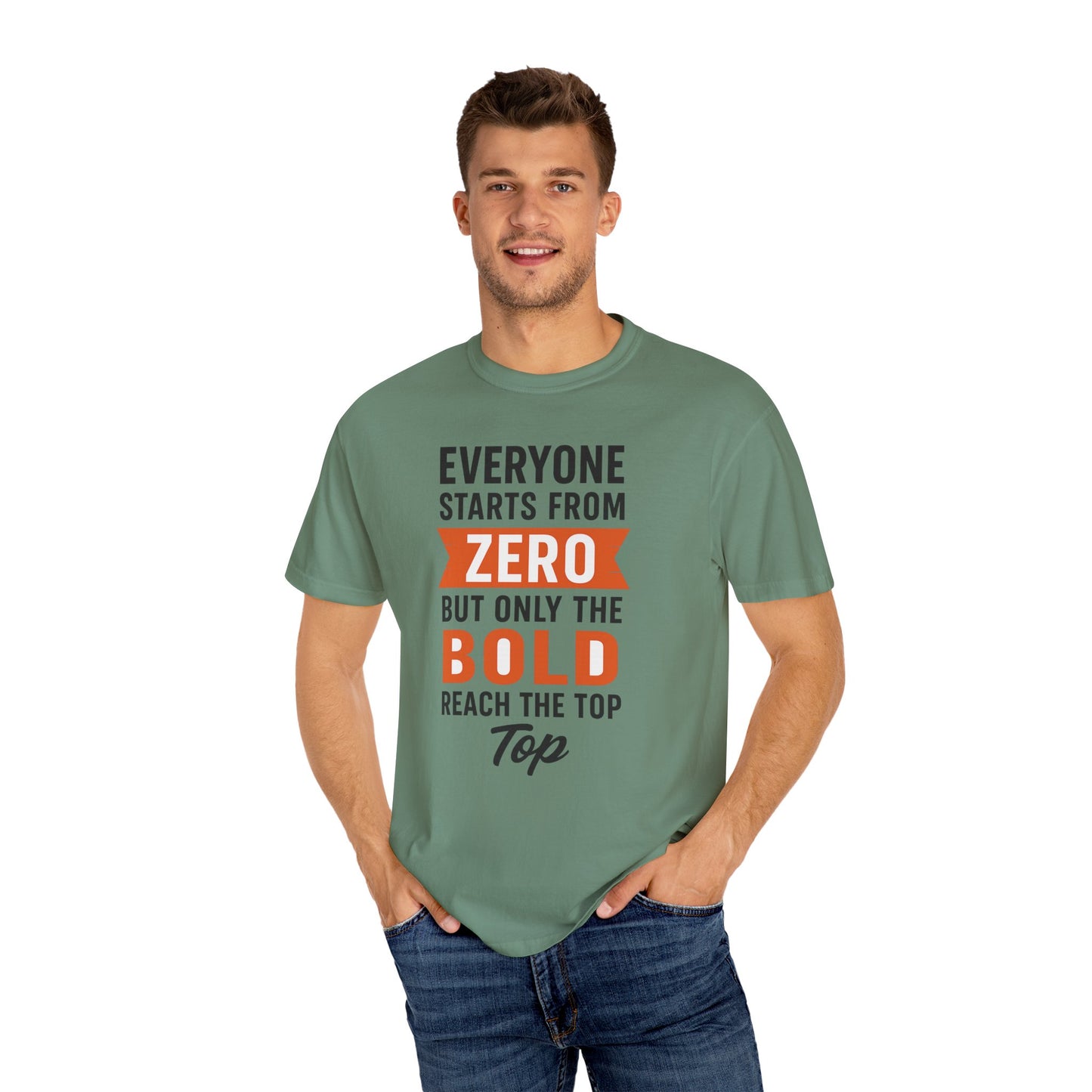 Motivational Gym T-Shirt – Everyone Starts From Zero | Bold Fitness Tee