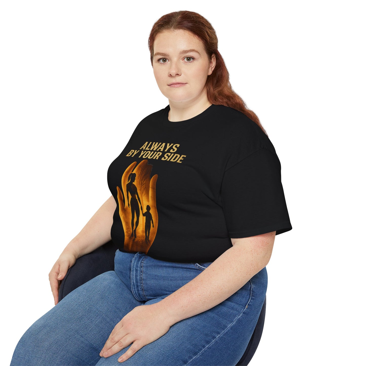 Always By Your Side Inspirational T-Shirt - Premium Unisex Cotton Tee - Family Love Gift