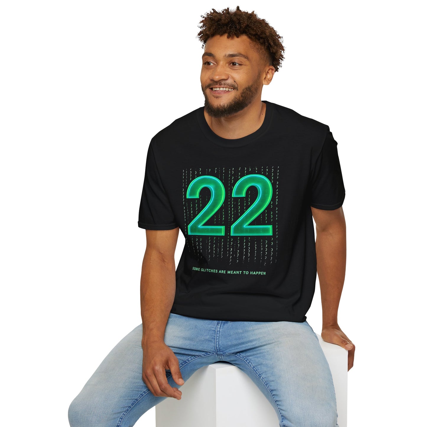 22:22 Matrix Code Synchronized Heartbeat T-Shirt - Mystical Twin Souls Cosmic Connection Unisex Premium Tee - Interdimensional Travelers Gift
