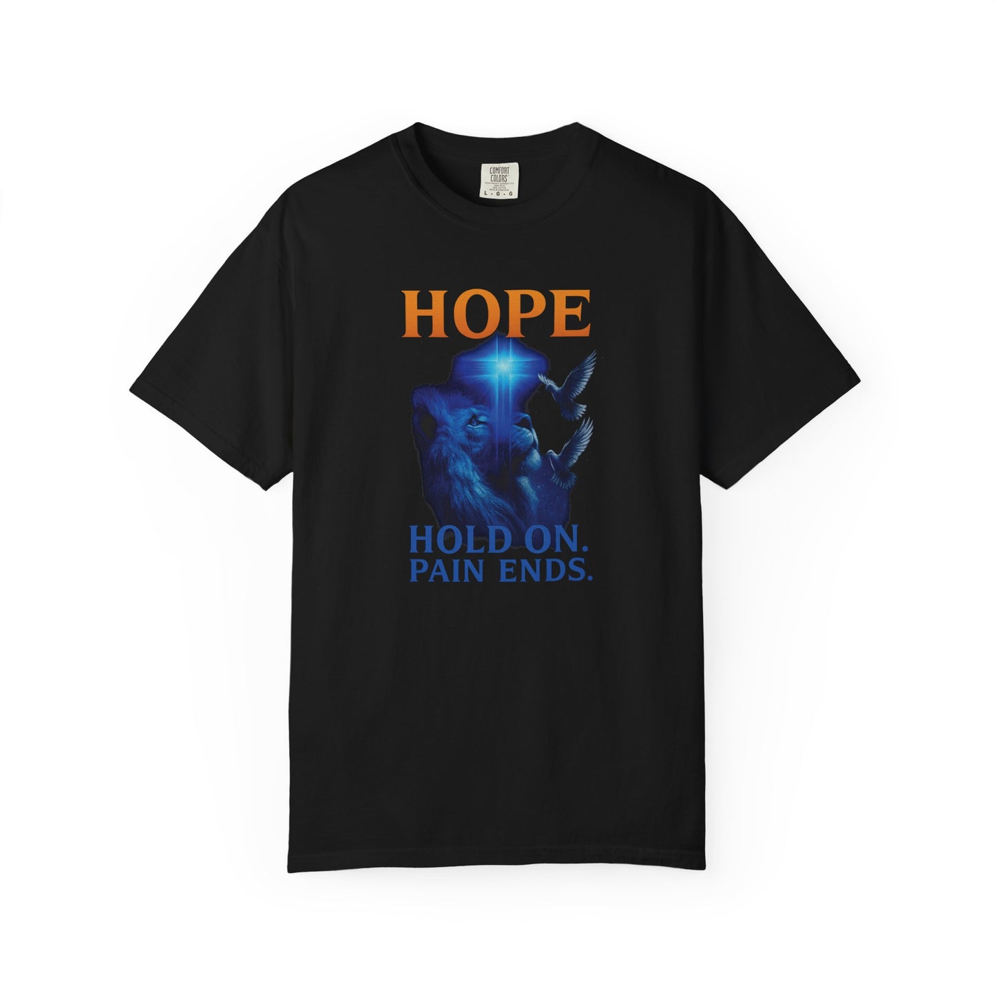 HOPE T-Shirt - Hold On Pain Ends - Inspirational Angel Design - Unisex Comfort Tee