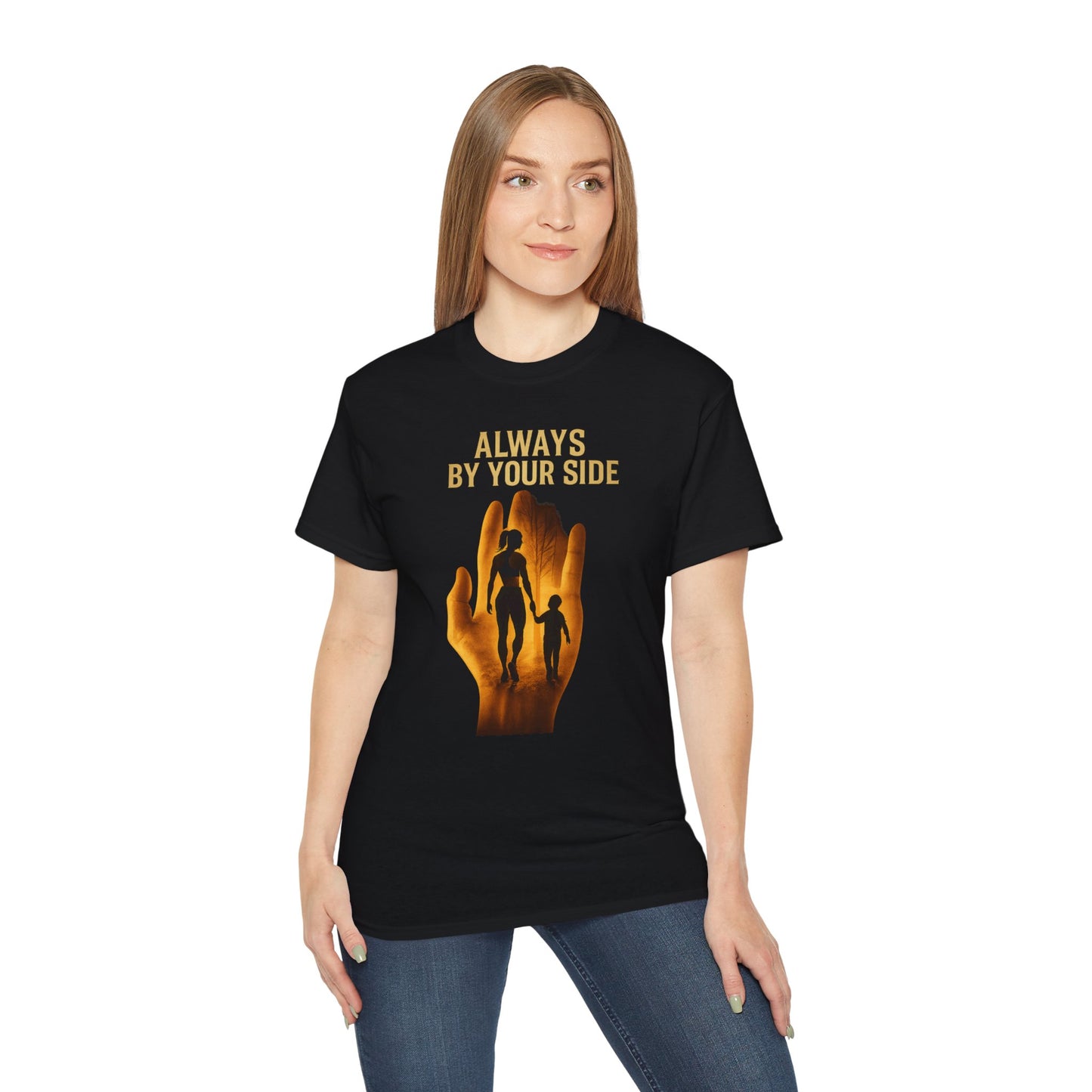 Always By Your Side Inspirational T-Shirt - Premium Unisex Cotton Tee - Family Love Gift