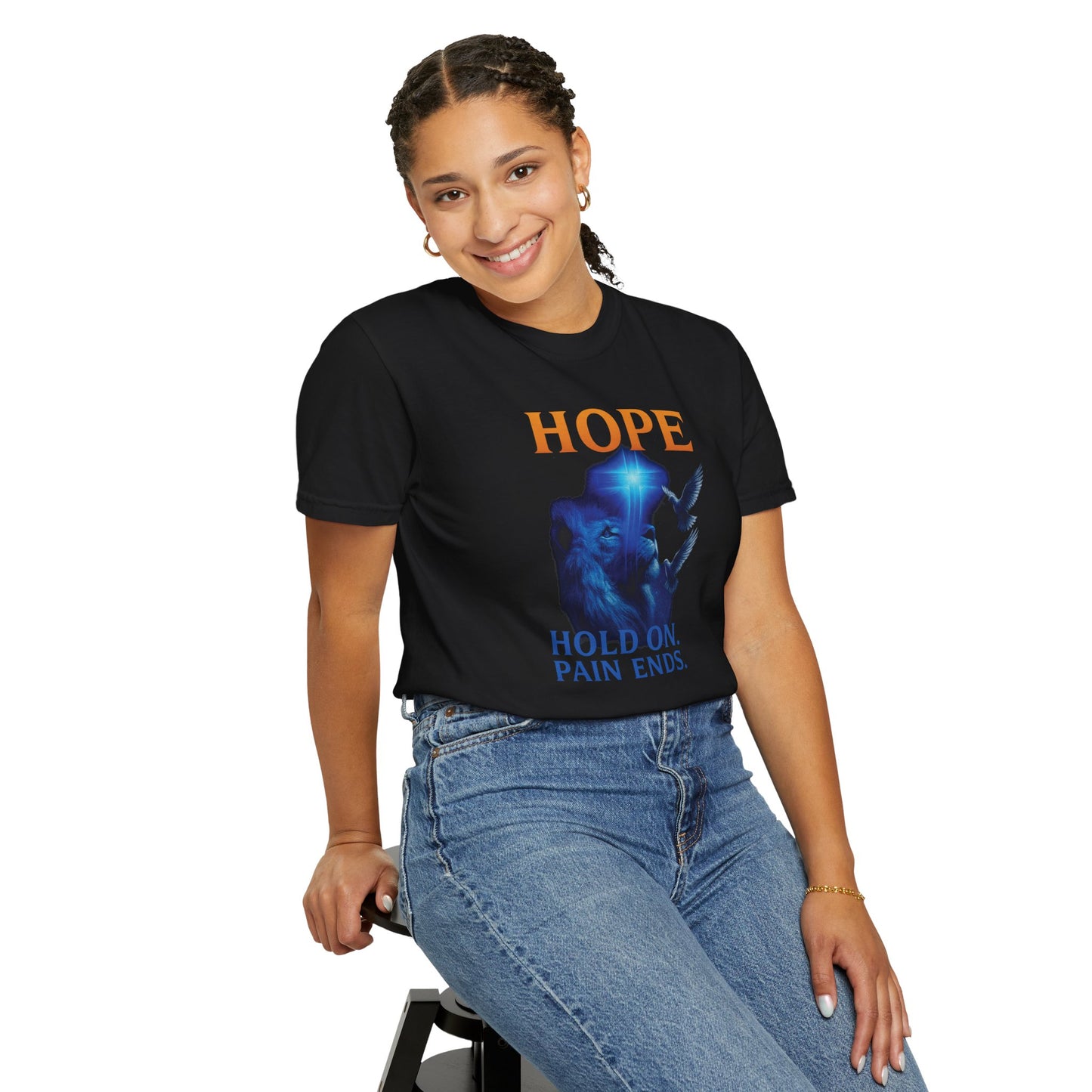 HOPE T-Shirt - Hold On Pain Ends - Inspirational Angel Design - Unisex Comfort Tee