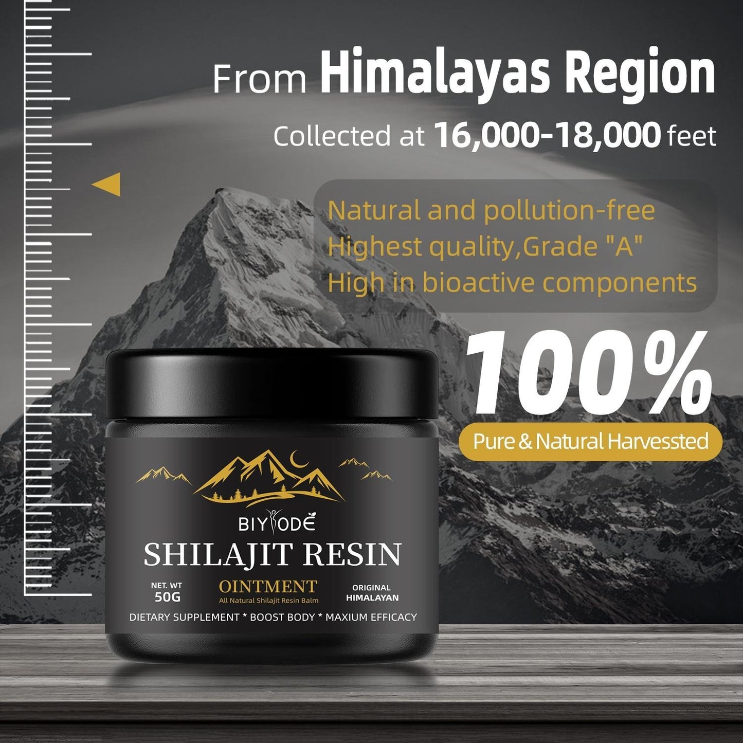 Pure Himalayan Shilajit Resin with Ashwagandha – Natural Energy & Vitality Booster