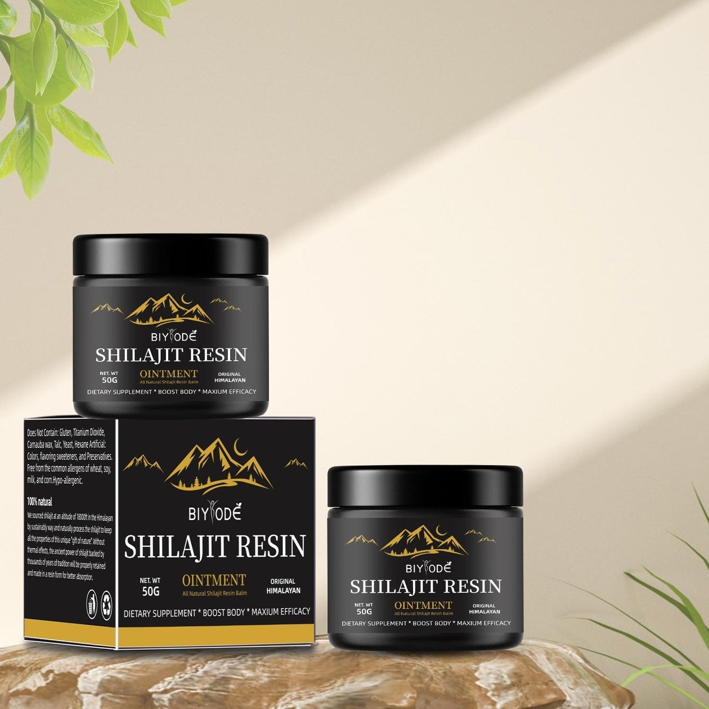 Pure Himalayan Shilajit Resin with Ashwagandha – Natural Energy & Vitality Booster