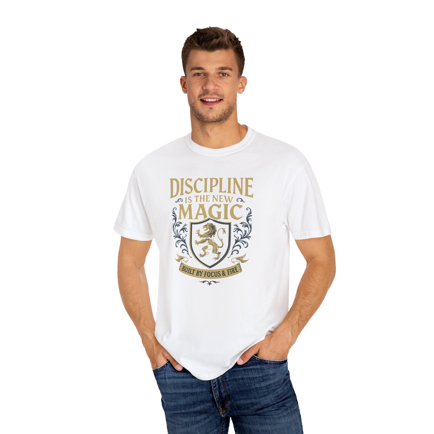 Discipline Is The New Magic Shirt – Motivational Lion Gym Tee Unisex