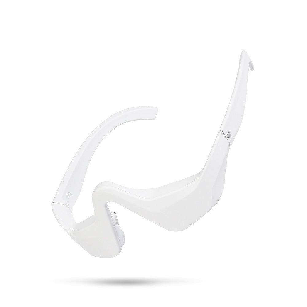 White sunglasses on a white background