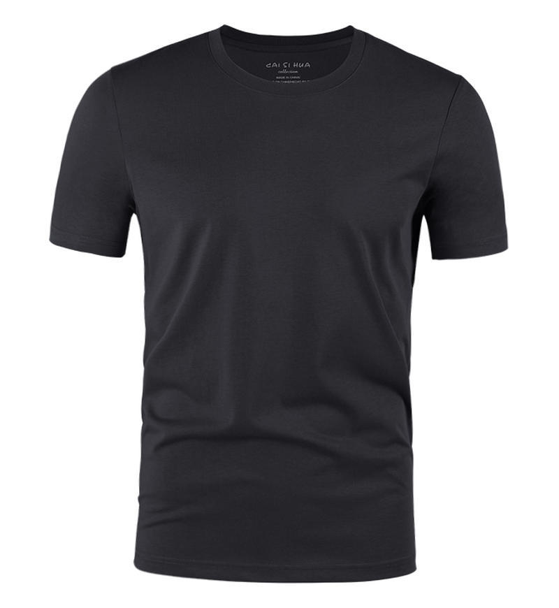 Black t-shirt on a white background