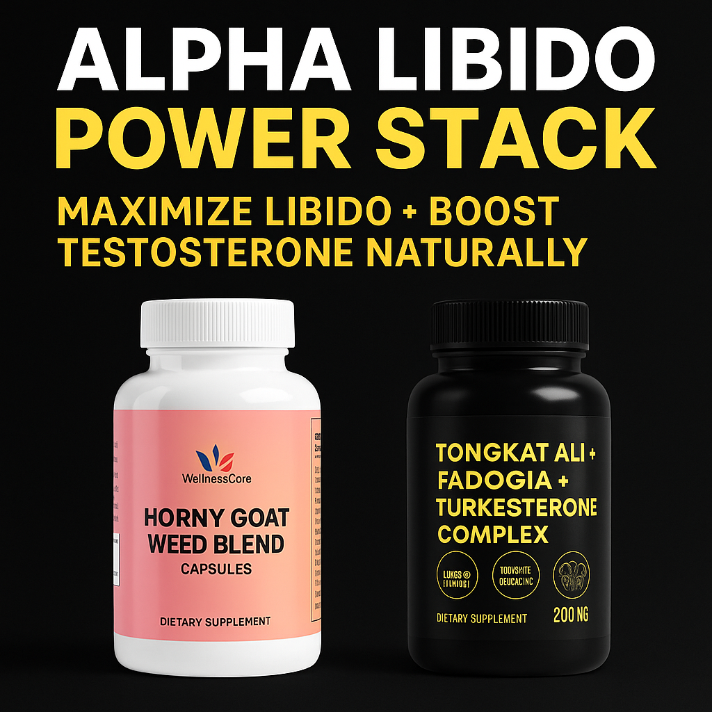Alpha Libido Power Pack – Horny Goat Weed + Tongkat Ali Complex | Maximum Drive, Energy & Confidence