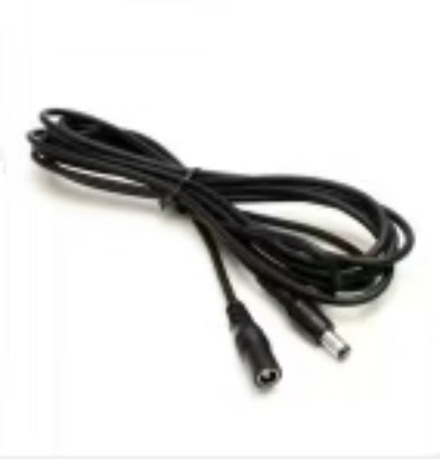 Black cable with connectors on a white background