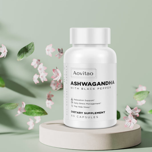 Ashwagandha 650mg + Black Pepper — 60 Vegan Capsules | Made in USA