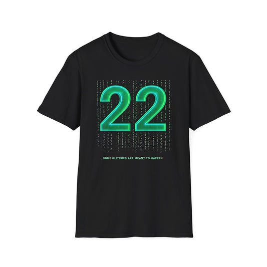22:22 Matrix Code Synchronized Heartbeat T-Shirt - Mystical Twin Souls Cosmic Connection Unisex Premium Tee - Interdimensional Travelers Gift