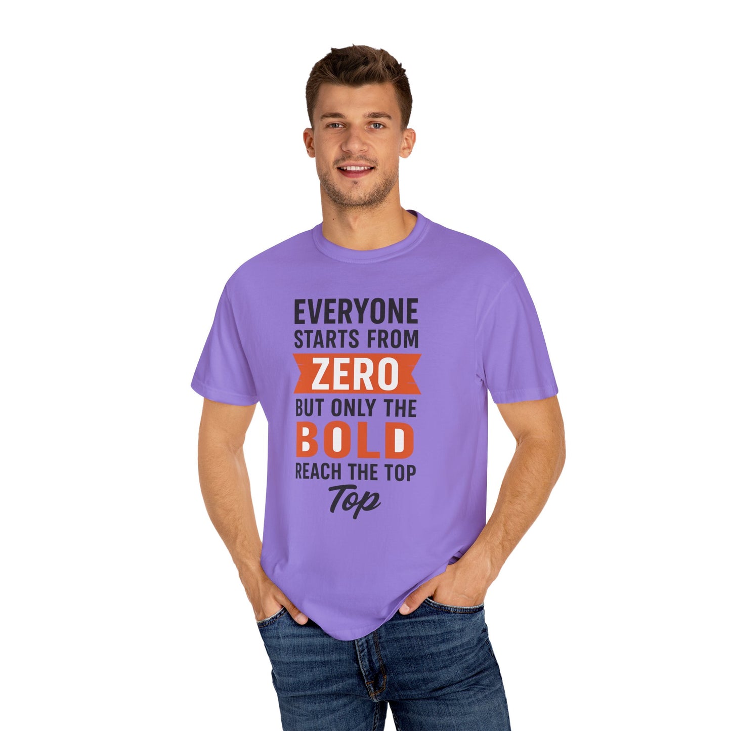 Motivational Gym T-Shirt – Everyone Starts From Zero | Bold Fitness Tee