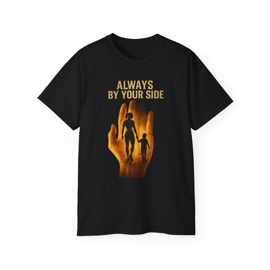 Always By Your Side Inspirational T-Shirt - Premium Unisex Cotton Tee - Family Love Gift