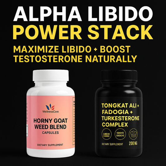 Alpha Libido Power Pack – Horny Goat Weed + Tongkat Ali Complex | Maximum Drive, Energy & Confidence
